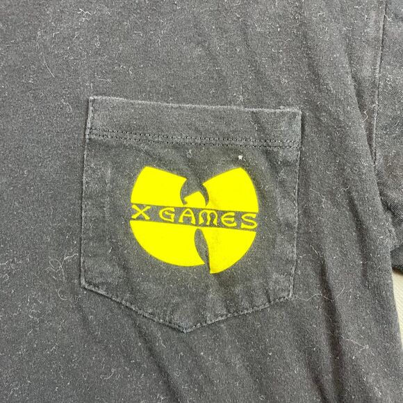 Next Level X-Games Men M Black T-Shirt Wu-Tang Logo Protect Ya Deck Short Sleeve - Picture 7 of 15